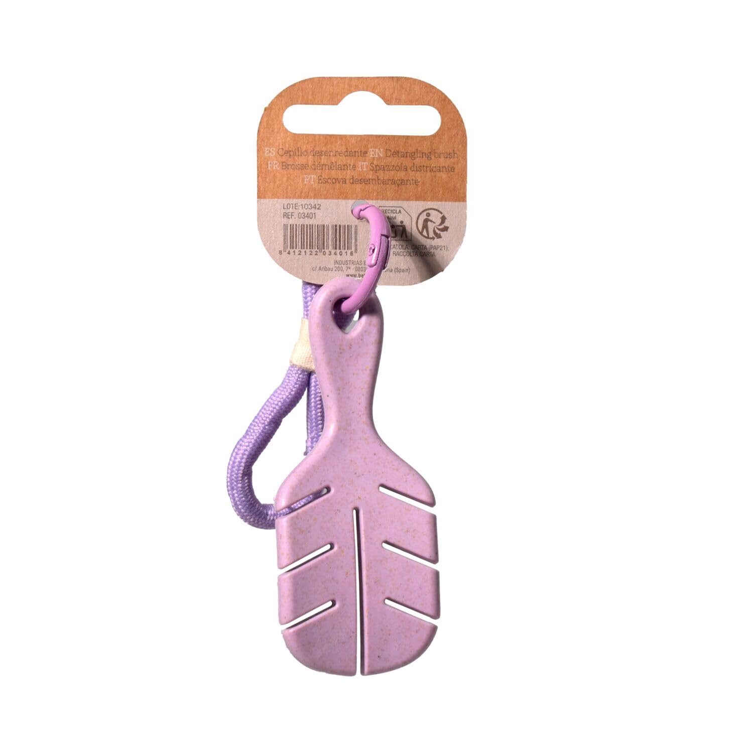 Beter - Pack of 3 Natural Fiber Charm Brushes, XSS Size, Includes Chain to Hang on Bag, Backpack, or Pants - Image 3