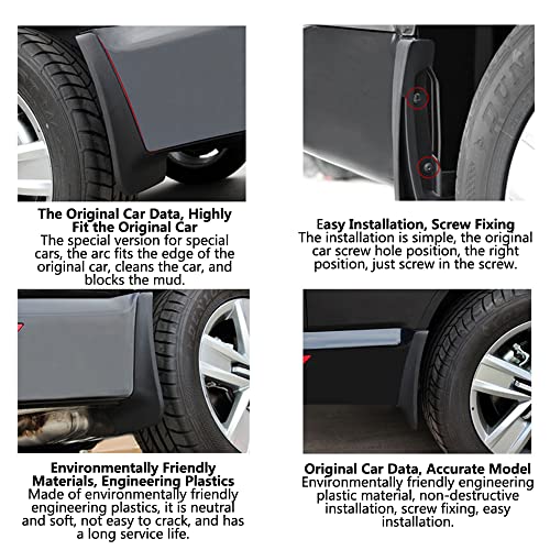 Image of Car Mudguard Fender, Mud Flaps, Splash Guards, Compatible with Honda Fit 2014 2015 2016 2017