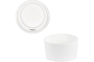 Tumbler Lid and Cup Sleeve Combo - the Perfect Mug Cover and Coffee Accessory