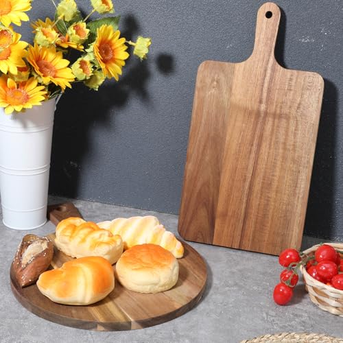 Set de 2 Tablas de Cortar de Madera con Mango miniatura 6