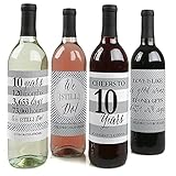 We Still Do - 10th Wedding Anniversary Wine Bottle Labels - Set of 4