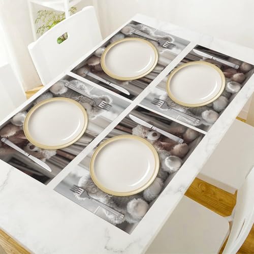 Set de table PVC antidérapant durable pour cuisine et restaurant