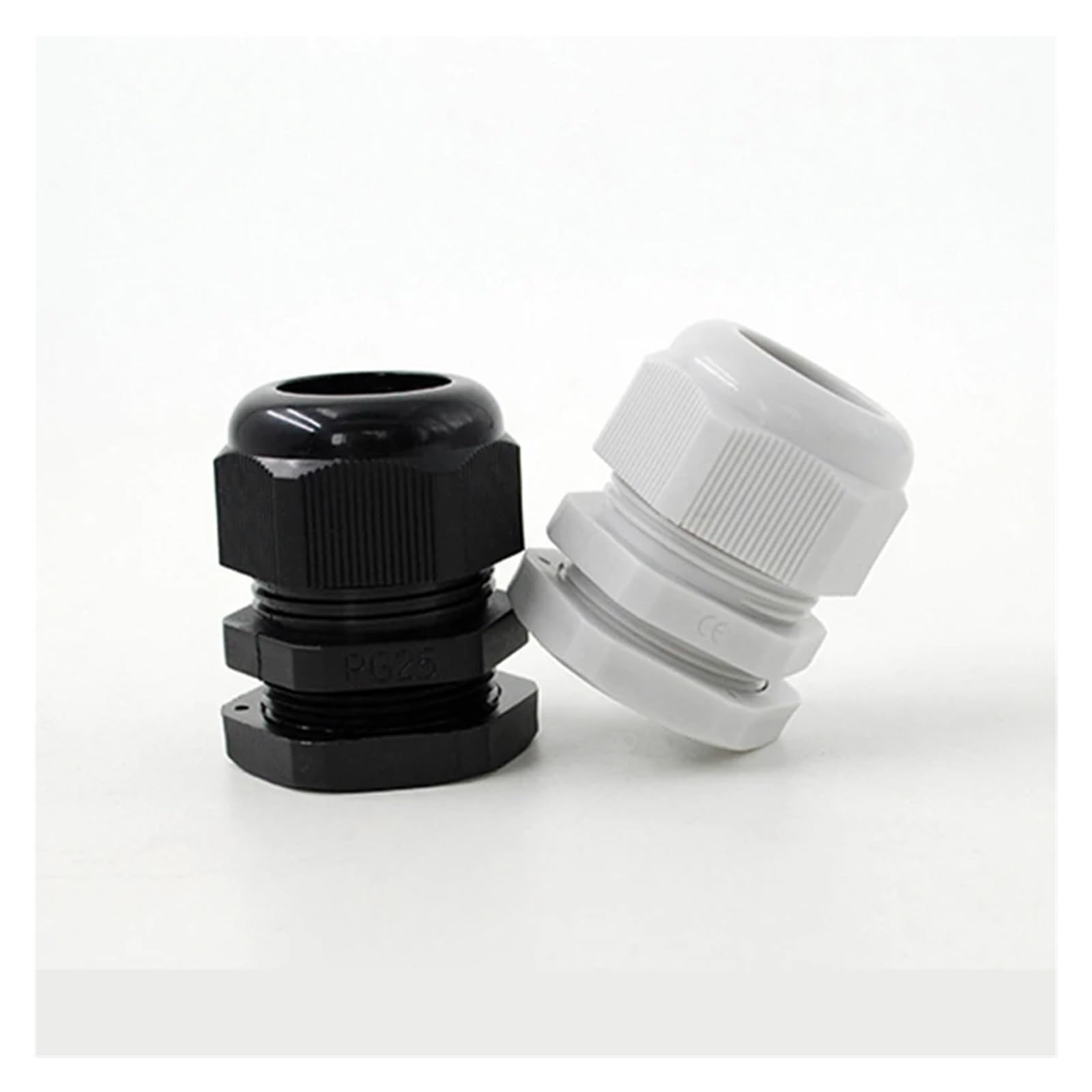 10Pcs Wasserdichte Kabelverschraubung Nylon Joint IP68 PG7 for 3-6,5mm Kunststoff Schwarz Weiß PG 13,5 Kabel verriegelung Stecker PG7 PG19 PG11(PG29 Black)