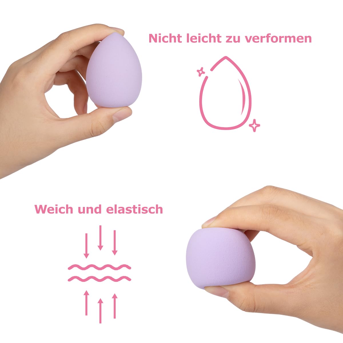 8 Pezzi Set di Spugne Per il Trucco Grande Frullatore di Bellezza a Forma di Uovo Che Soffia la Polvere Spugna Per il Trucco Lavabile Sostituibile Tamponi di Rimozione del Trucco Fondotinta Liquido