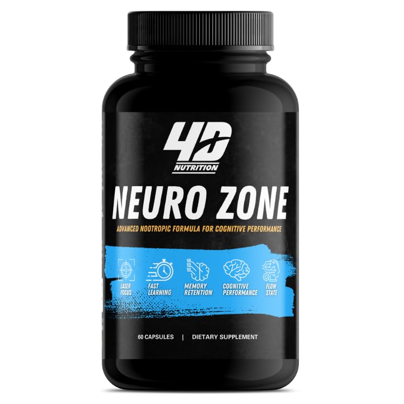 – Neuro Zone – Advanced Nootropic Formula for Cognitive Performance, Men & Women, Caffeine-Free Focus, Concentration, Brain & Memory Support, 60 Capsules