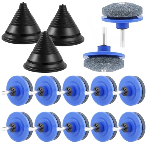 Afilador de cuchillos para cortacésped, 15 unidades, 50 x 55 mm, afilador de cuchillas, herramientas de jardín, afilador para cualquier taladro eléctrico de mano y herramientas de jardín (15 unidades)