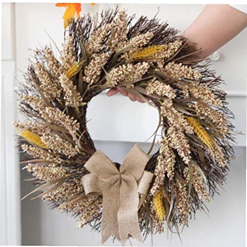 Thanksgiving krans daling krans voordeur krans met bladeren en dennennaald voor voordeur en dankzegging decoraties… - Image 3