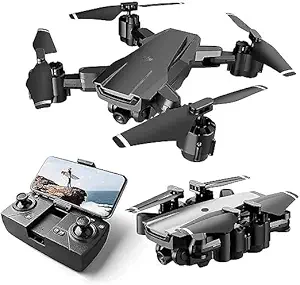 BLISSY HOME Drone With 4K Camera Live Video, Wi-Fi FPV Drone For Adults With 4K HD 120 Wide Angle Camera 1200 Mah Long Flight Time Auto Hover Foldable RC Drone Quad-Copter (Black)