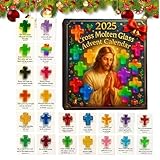 Adventskalender Countdown für Weihnachten – festliche Adventsdekoration aus Acryl 2D – Weihnachtsdekoration mit Tasche und Bibelvers – für Frauen Männer Familie Freunde
