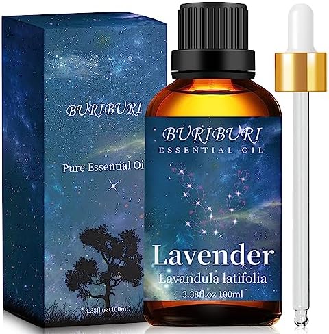 BURIBURI Lavender Essential Oil 100ML, 100% Pure Undiluted, Natural, Organic Aromatherapy Oil Lavender Oils