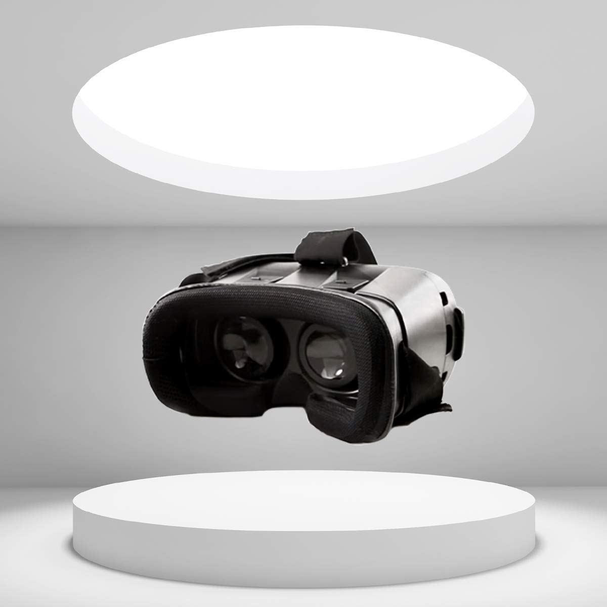 VR Viewer for Mobile Games, Movies, and Augmented Reality | for 3.5"-6" Android & iPhones | Adjustable Straps and Lens | Audio Ports | (DGVR100BK)