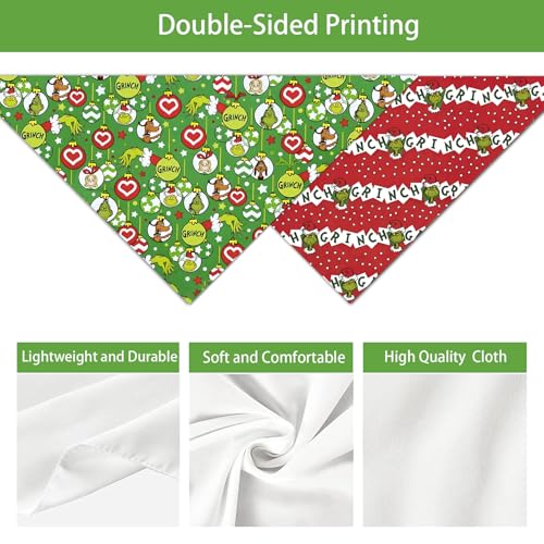 Christmas-Dog-Bandana-Puppy-Scarf-Merry-Christmas-Dog-Outfits-2-Pcs-Adjustable-Holiday-Party-Birthday-Triangle-Reversible-Dog-Bandanas-for-Small-Medium-Large-Dogs Christmas Dog Bandana Puppy Scarf Merry Christmas Dog Outfits 2 Pcs Adjustable Holiday Party Birthday Triangle Reversible Dog Bandanas for Small Medium Large Dogs