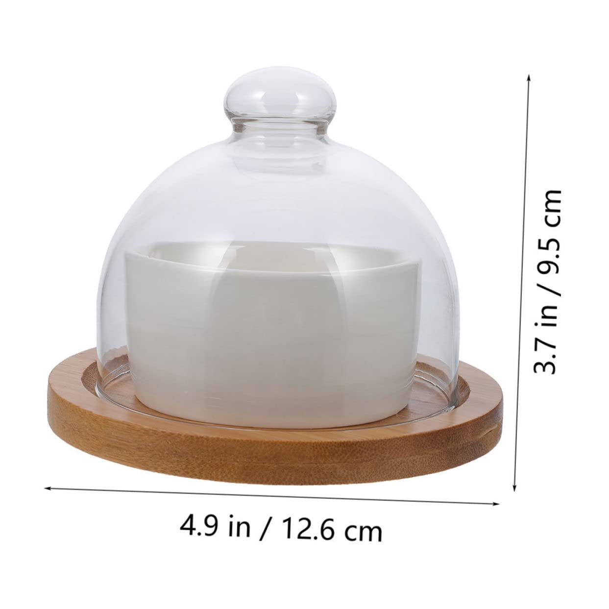 Cabilock 1 Set Dessert Ceramic Bowl with Snack Bowl and Tray Elegant Afternoon Tea Serving for Ice Pudding and Salads White