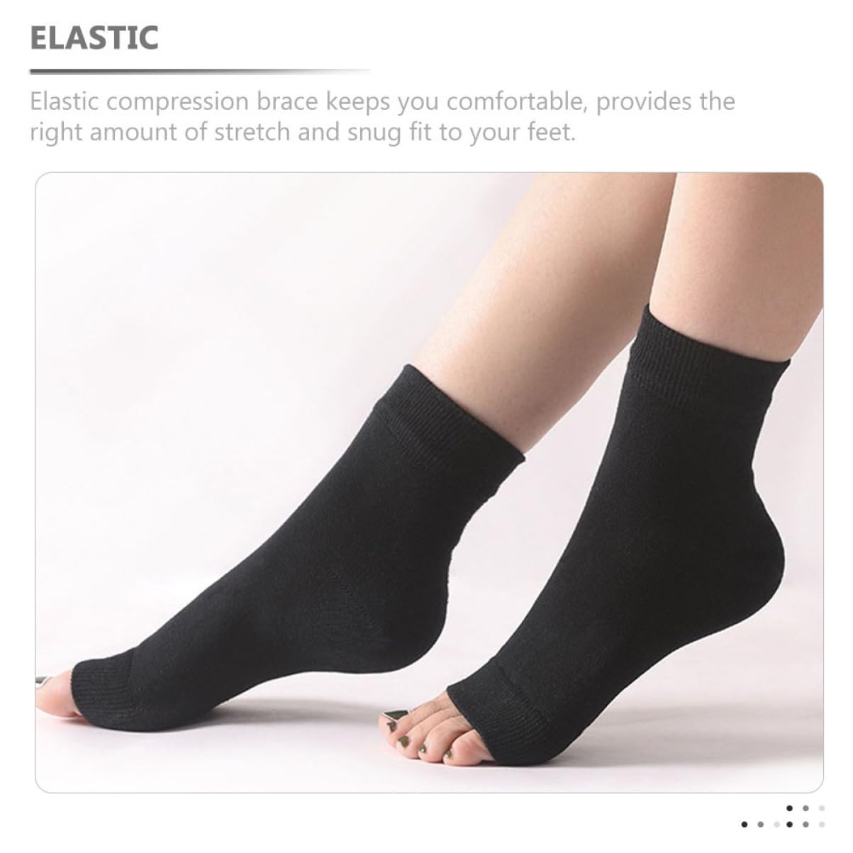WOFASHPURET 2 Pairs Breathable Ankle Compression Sleeves Elastic Ankle Brace Socks for Plantar Relief Stylish Design for Comfortable All Day Wear