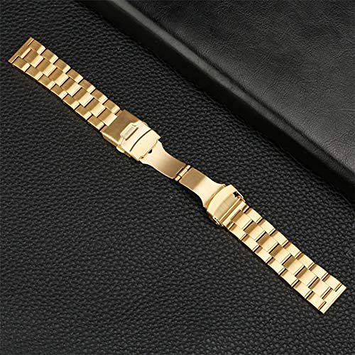 Sangle de montre en acier inoxydable massif 20mm 22mm avec boucle déployante - 2