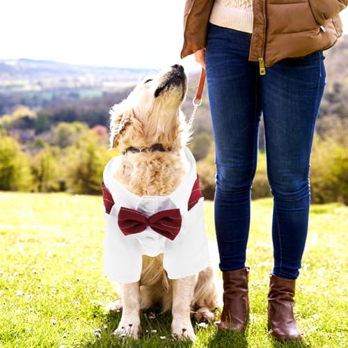 Disfraz formal para perros rojo talla L miniatura 7