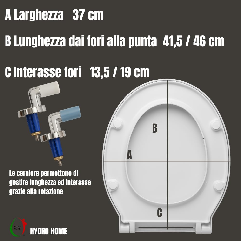 HYDRO HOME - Asiento de inodoro Nido Hatria termoendurecible blanco Soft Close