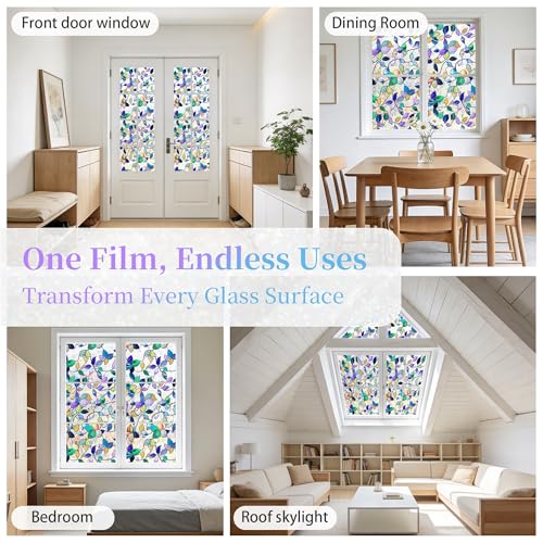 Vinilo decorativo para ventana Finnez efecto arcoíris 17.5 x 78.7 in miniatura 6