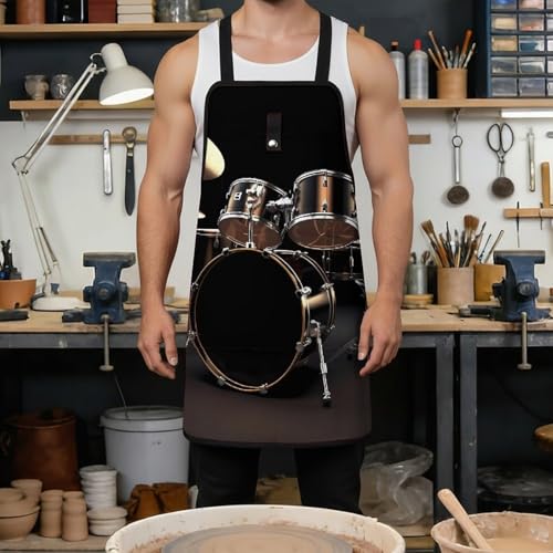 Delantal de trabajo con 8 bolsillos ajustable unisex miniatura 4