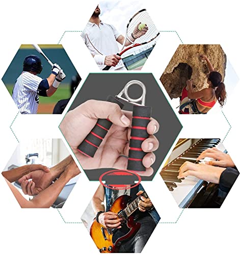 Image of Pack of 2 (One Pair) Hand Gripper Wrist Exerciser Fitness Foam Hand Grip for Gym Stretching Hand strengtheners for Men Women