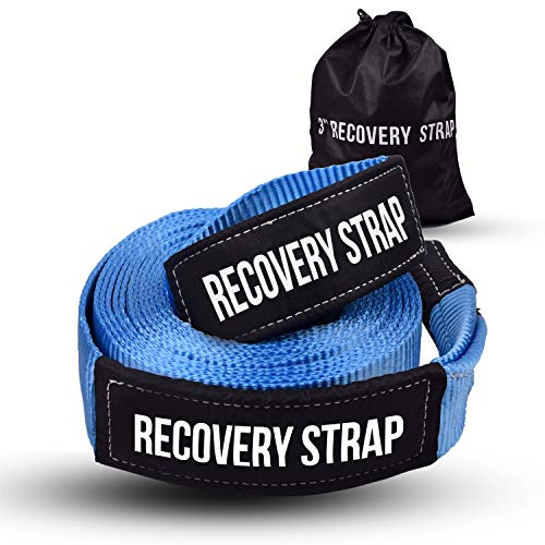 Recovery Tow Strap 3'' x 20 ft - Lab Tested 30,000lb Break Strength