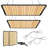 Grow Light, SERWING 200W LED Grow Lights for Indoor Plants Full Spectrum, Plant Growing Lamps for Hydroponics, Greenhouse, Seedling, Flowering Fruiting (2 Pack)