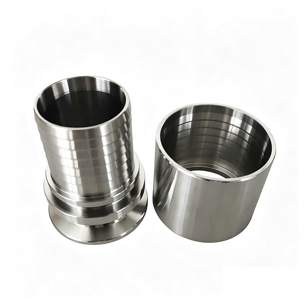 Złącze zatrzaskowe z końcówką do piwa ze stali, Adapter hydrauliczny 304 SS Króciec do węża 38 mm na zacisk K50,5/K64, odporny kwasy i korozję(K50.5mm-47mm-64mm)