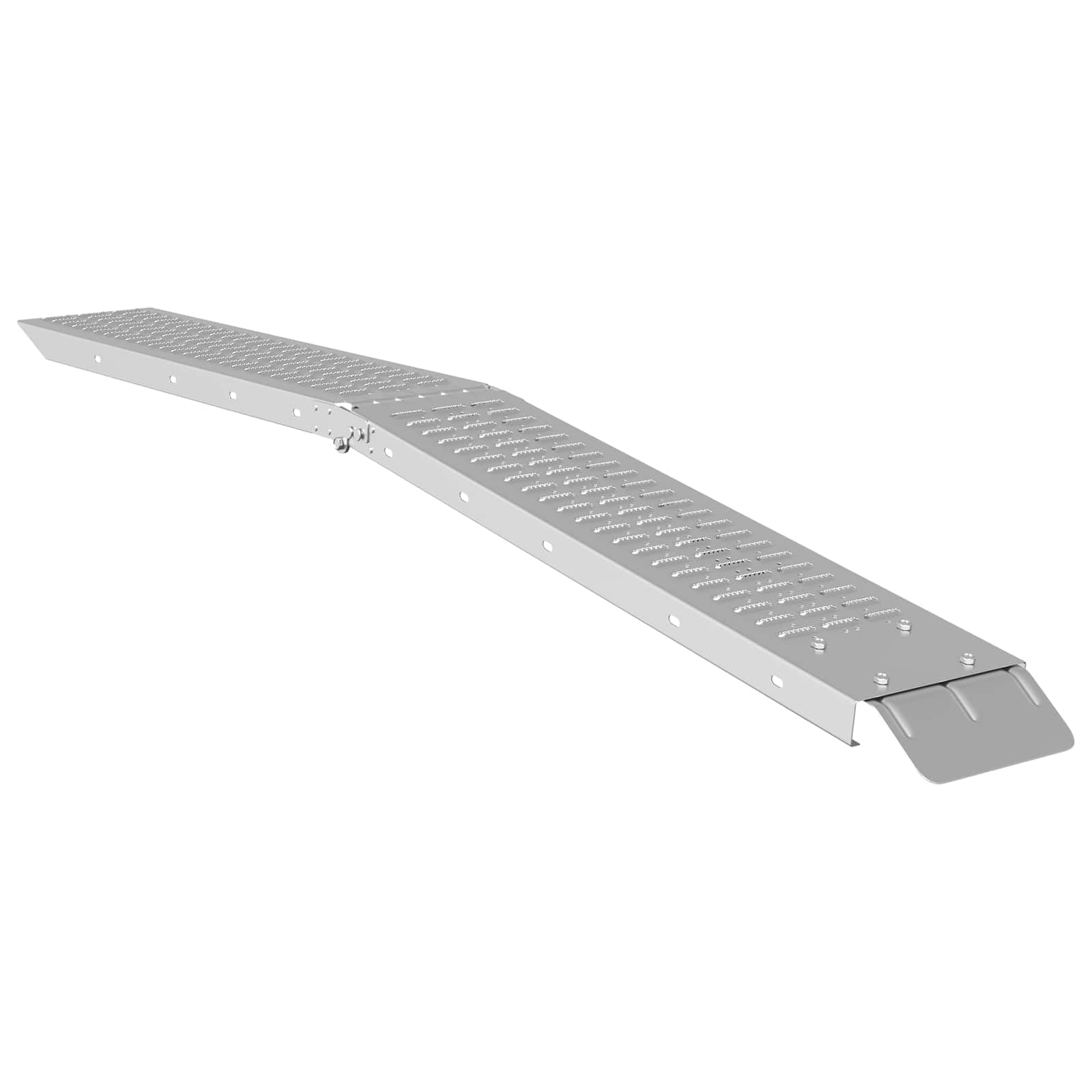 Lot de 2 rampes de chargement pliables - 186 x 23 cm - En acier galvanisé à chaud - Charge maximale : 200 kg par rampe - Pliable pour remorque de moto