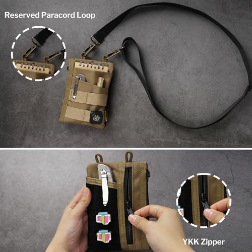 Image of VIPERADE VE18 EDC Pouch, Pocket Organizer for Men, EDC Pocket Organizer, 3 Slots with 2 Zipper Pockets, Multitool Pouch