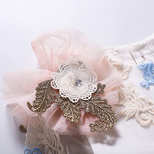 Pettigirl Girls Blue Fashion Floral Embroidery Clothing Kids Cute Tulle Party Tutu Princess Holiday Dresses3
