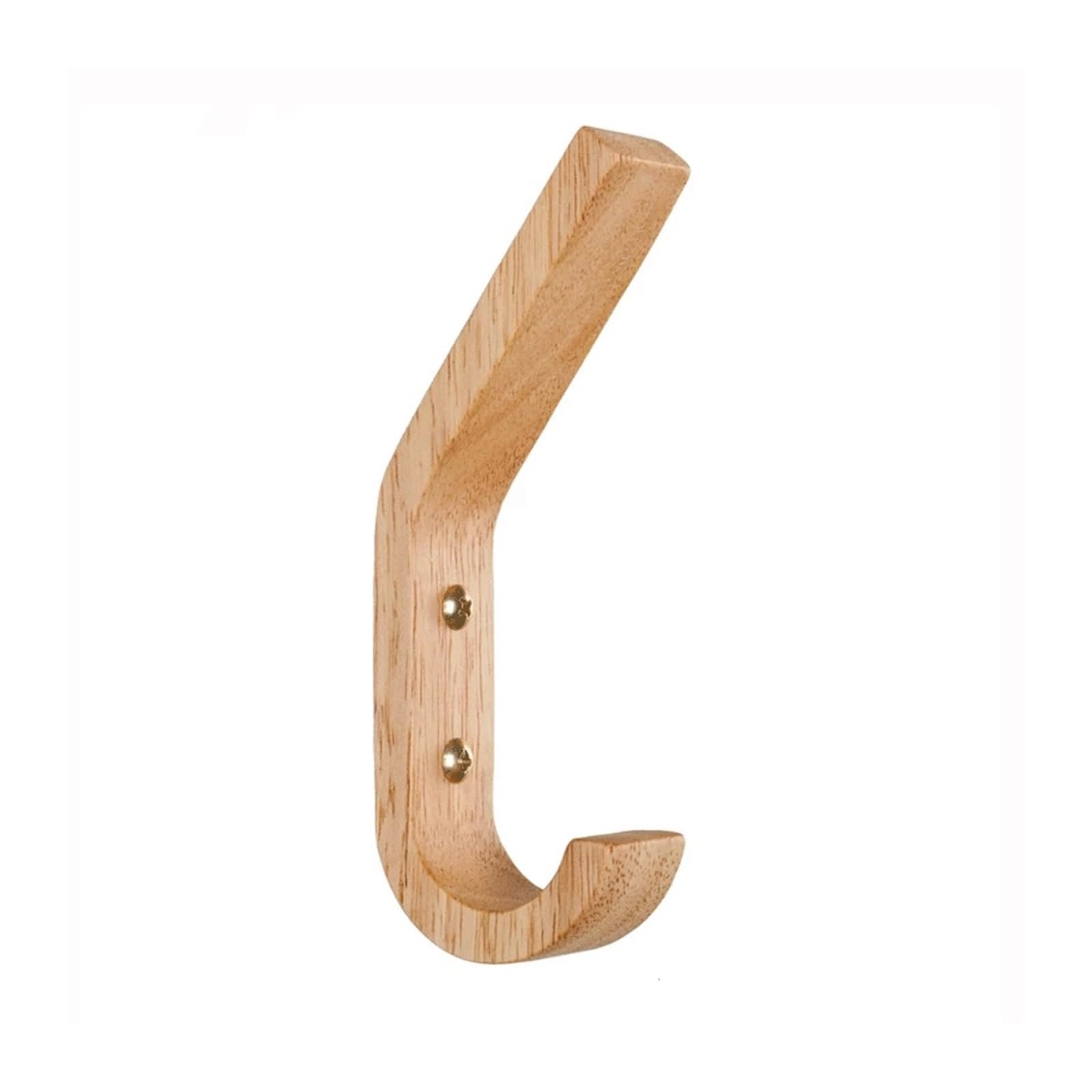 xN4gU9jf3c Bedroom Wooden Hook Coat Rack, Hanger, Wall-Mounted, Behind-the-Door Clothing Hooks, Creative No-Drill Design Storage(Natural)