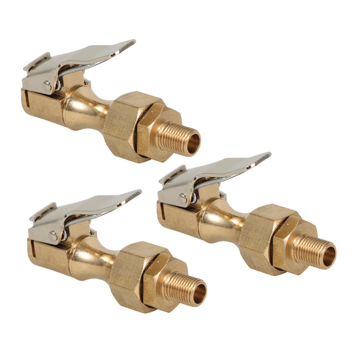 Gatuida 3pcs Tire Inflator Chuck Quick Connect Air Chuck for Trucks Rvs Cars Kit