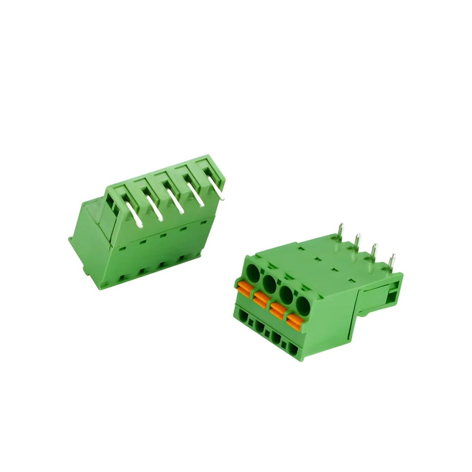 5 Sätze 2EDGKD 5,08 mm Steckklemmenblock Druckfeder Leiterplattenstecker rechtwinklig und gerade Nadel 2P 3P Stiftleistenbuchse(Right Angle,3P)