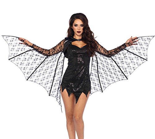 Boléro Bat Wing Leg Avenue en dentelle pour soirée gothique chic - 2