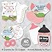 Big Dot of Happiness Girl Farm Animals - 4 Pink Barnyard Baby Shower Games - 10 Cards Each - Who Knows Mommy Best, Mommy or Daddy Quiz, What’s in Your Purse and Oh Baby - Gamerific Bundle