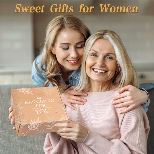 Image of iAOVUEBY 50th Birthday Gifts for Women Her, Cool Gifts for 50 Year Old Woman, Fifty Birthday Canvas Tote Bag Glass Cup Candle Gift Basket Ideas Daughter Mom Sister Friend Wife Coworkers