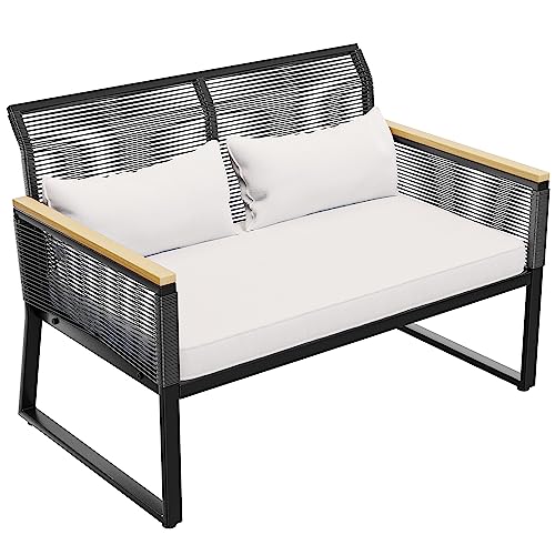 Yitahome MAYIHBW38W Patio Loveseat Wicker Outdoor Furniture thumb #6