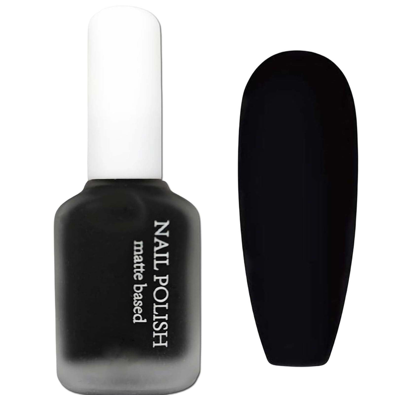 Black Matte Nail Polish - Air Dry Quick Dry for Men & Women, Dark Gel Polish