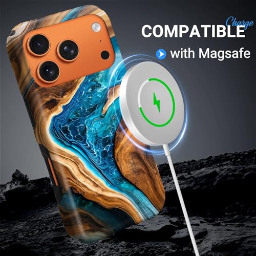 Coque iPhone 17 Pro contre les rayures avec double couche bois résine MagSafe - 7