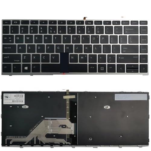 HP Probook 640 G4 645 G5 430 440 445 pVA/č/tX/XyC/e/uWm[gp\RL[{[h(Silver US backlit)