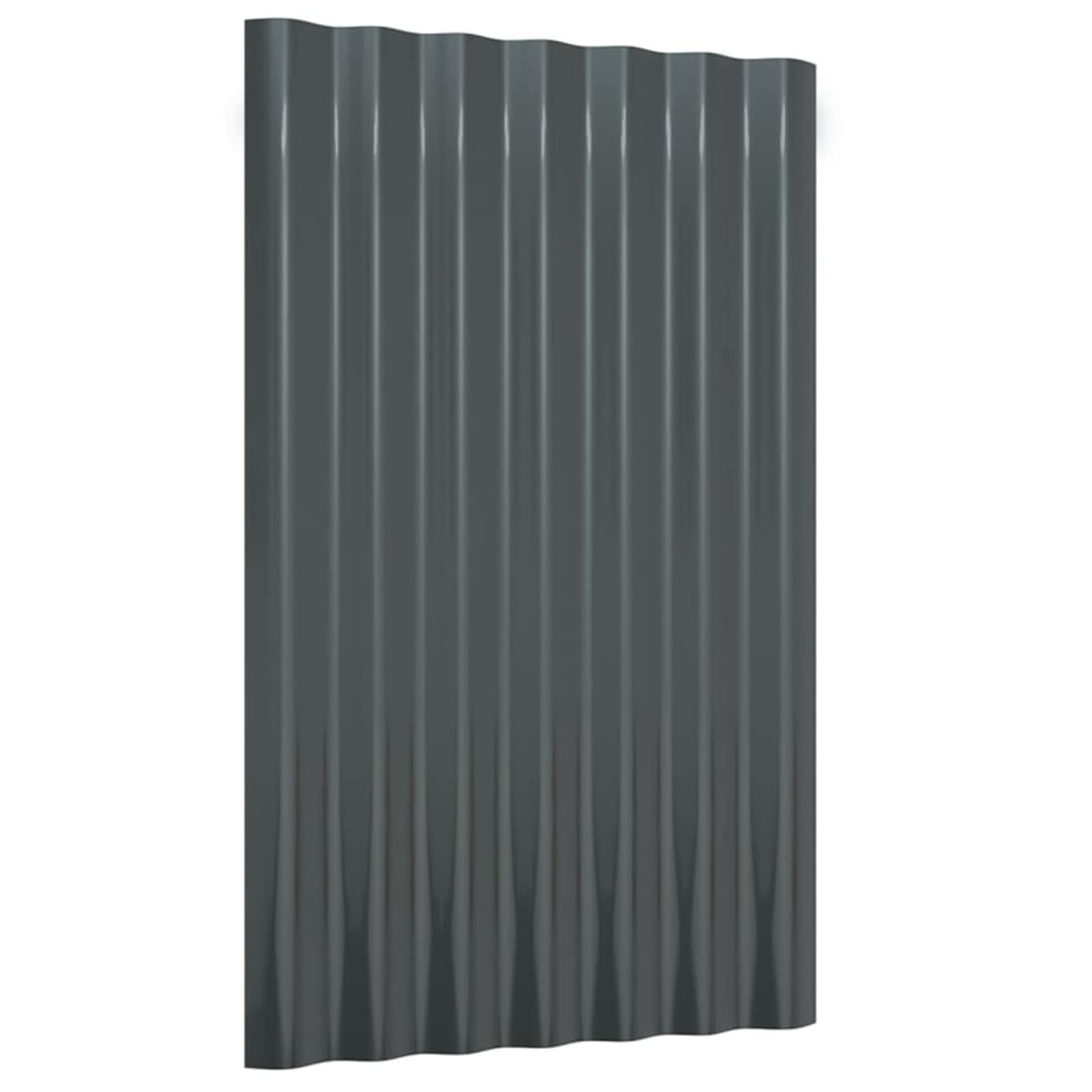 Homgoday Pannelli tetto 36 pz acciaio rivestito grigio antracite 60 x 36 cm pannello per tetto in acciaio zincato casa casa giardino fai da te tetto cupola tetto piatto tavola