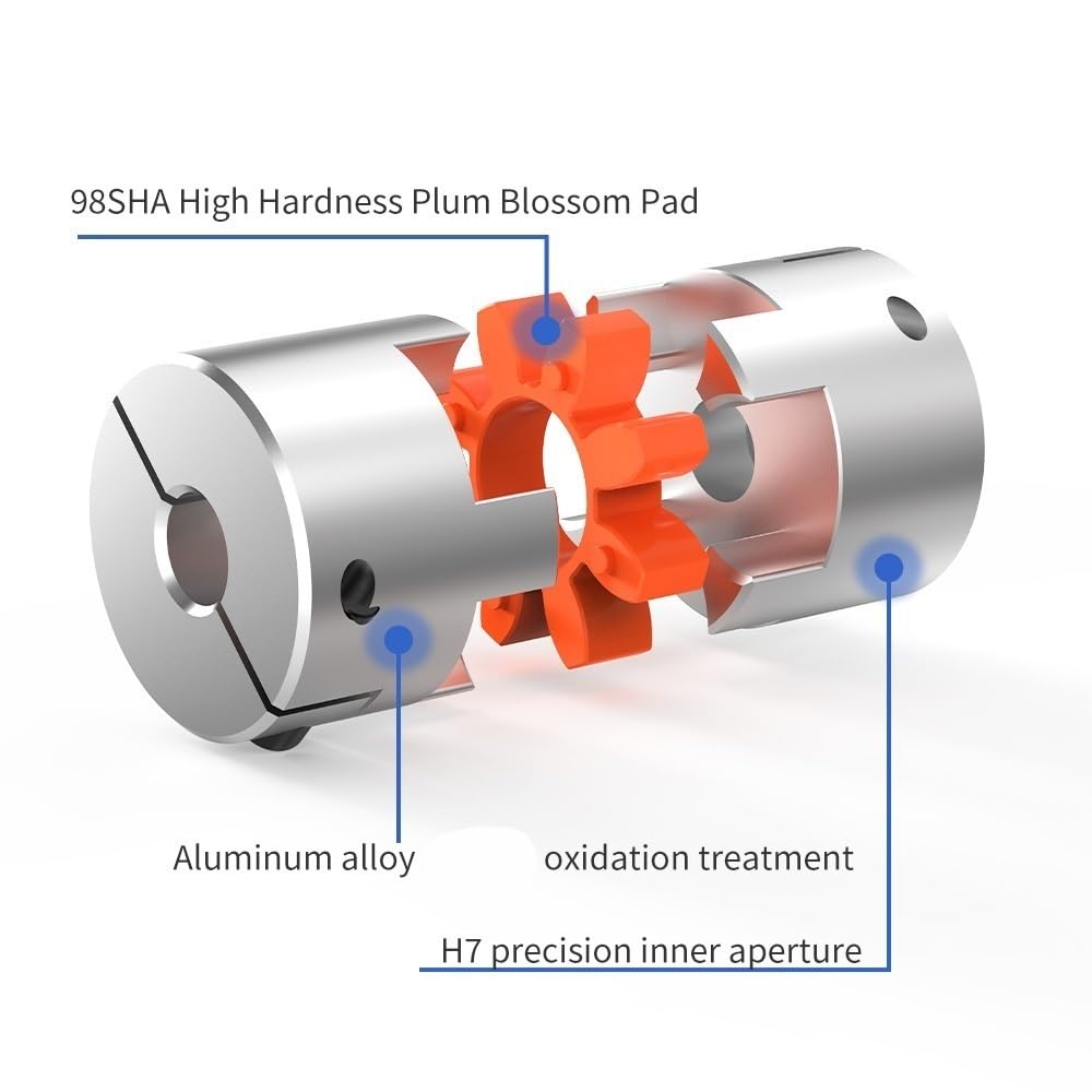 Shaft Coupler,1 piece Flexible Screw Clamping Coupler | D40L78 Plum Aluminium Jaw Shaft Coupling Used CNC Motor Encoder Connectors(16x16mm)