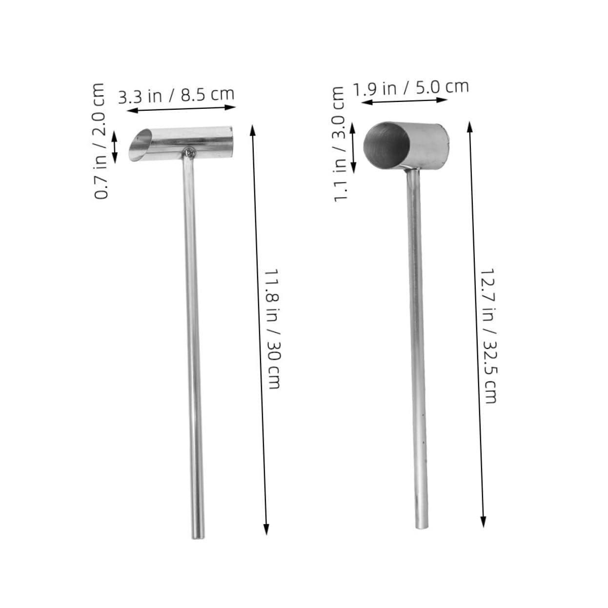 KICHOUSE 2pcs Marshmallow Sugar Scoop Household Sugar Scooper for Marshmallow Making Easy to Clean Kitchen Tool and Cup Use