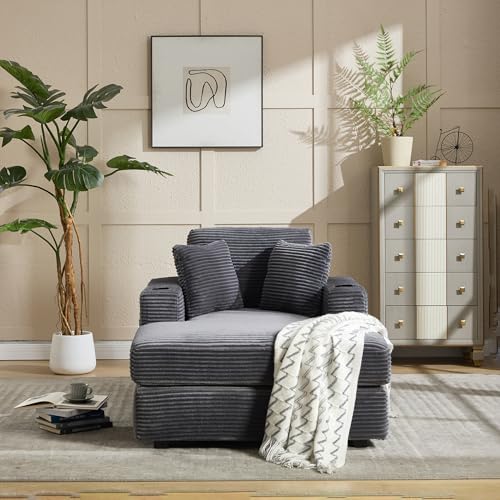 Sillón Lounge Oversize Plegable Gris miniatura 3