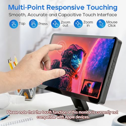 ROADOM 10.1" Touchscreen Monitor, 1024x600 IPS Raspberry Pi Screen, HDMI - Image 5
