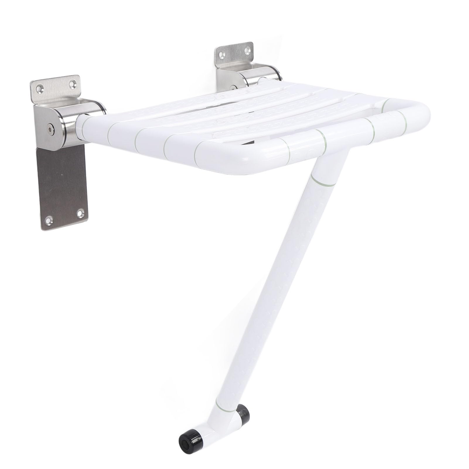 Generic Asiento de Ducha Plegable Diseño Compacto Banco de Ducha Multifuncional Impermeable Montado en la Pared para Baños Pequeños Acero Inoxidable 15.59x14.96x18.50in