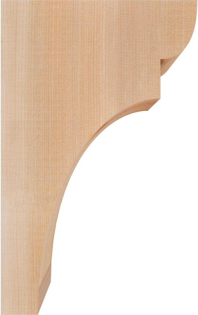 Ekena Millwork COR04X08X12YOR00SWR 3 1/2"W x 8"D x 12"H Yorktown Smooth Corbel, Western Red Cedar