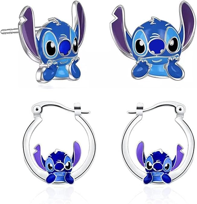 TTDCQQID Pendientes de Dibujos Animados, Pendientes de Niña, Pendientes Clip, Pendientes de Animados, Pendientes Niña Aro, Pendientes Divertidos, aretes de joyería lindos para niñas, Regalo de para Niñas