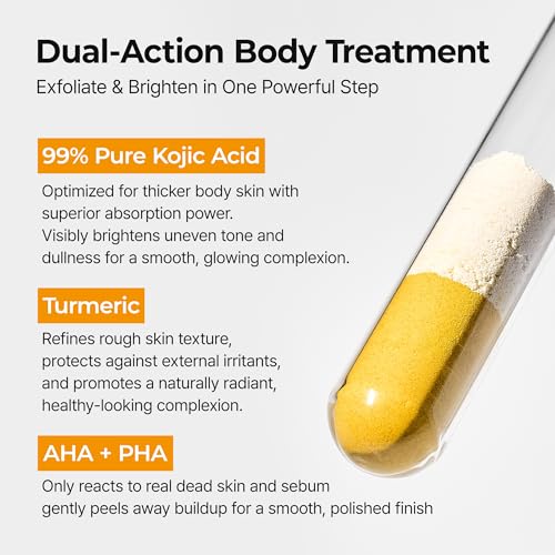 Dr.Melaxin Body Keratin Care Kojic Acid Turmeric Spray Gently Exfoliating Peeling Solution Korean Skincare All Skin Types 200ml - Image 5