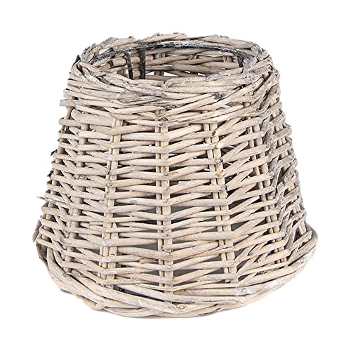 Clayre & Eef Lampenschirm Ø 20x15 cm Braun Rattan Lampenschirm aus Rattan